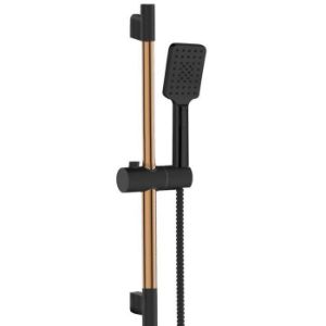 Obrazek Zestaw natryskowy Midnight 3F black/gold rose 